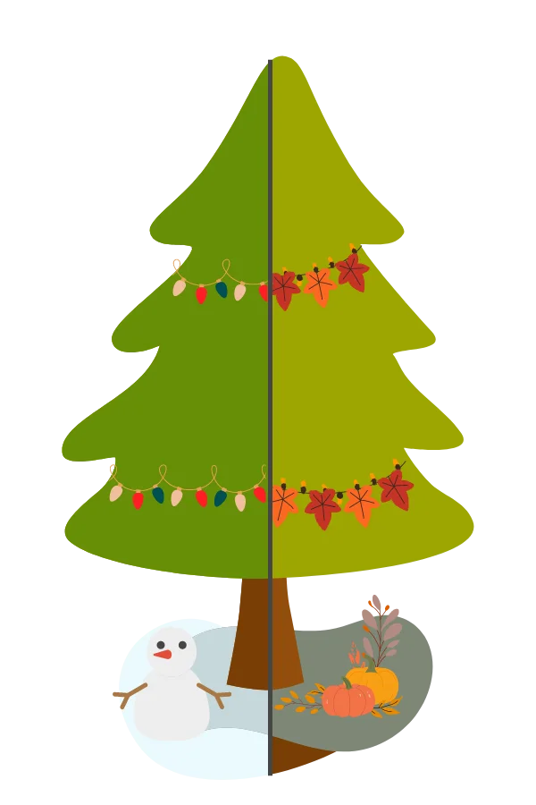Decorations on a tree